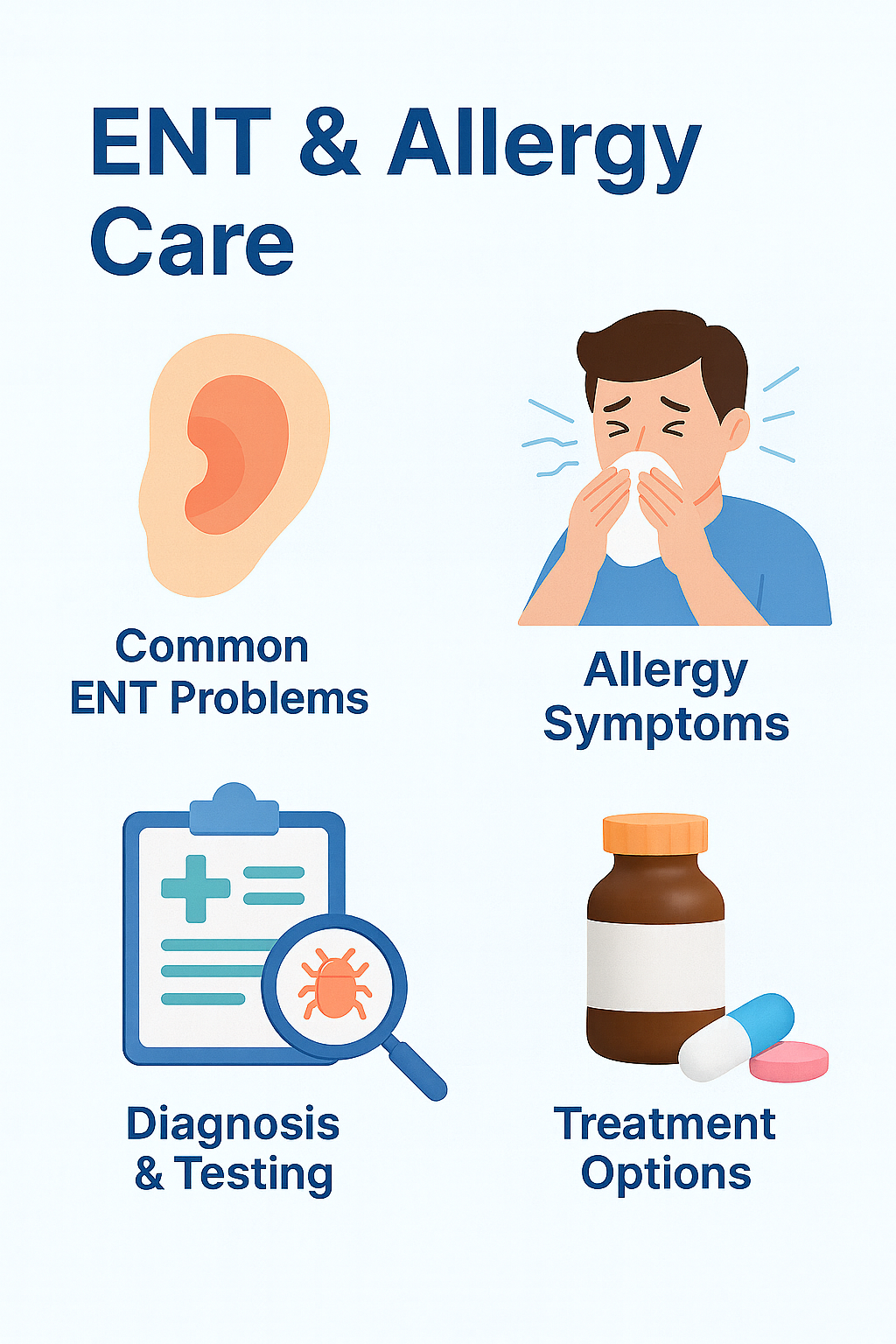 ENT & Allergy Care – Common Problems, Symptoms, Diagnosis & Treatment | KiMi Health Hub Jaipur