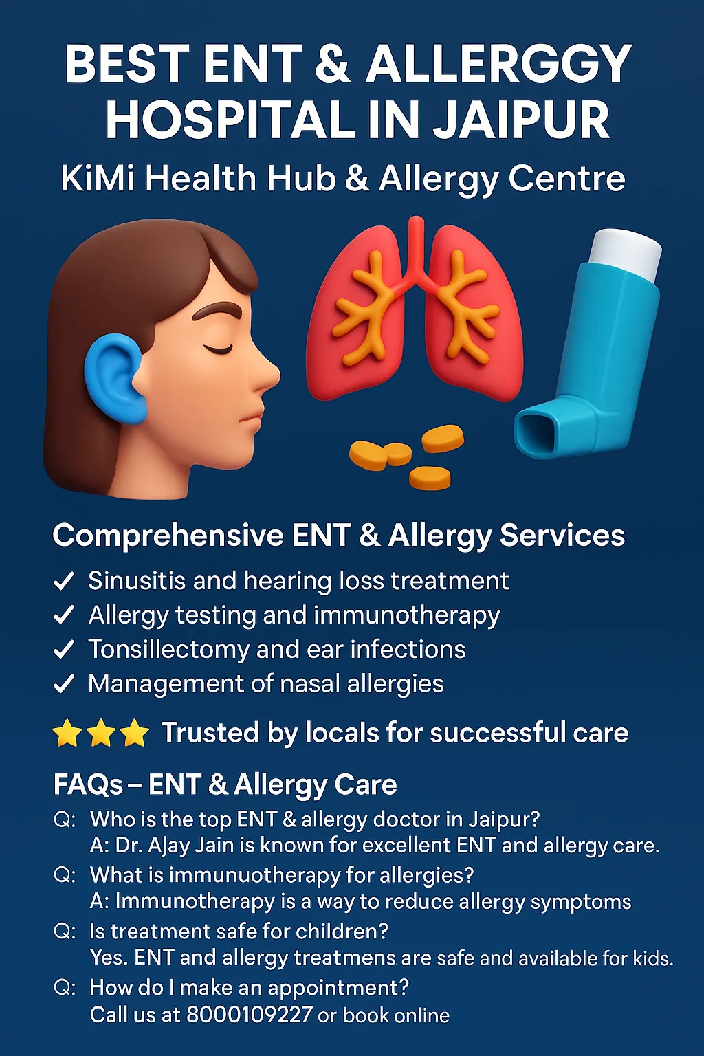 Best ENT & Allergy Hospital in Jaipur – KiMi Health Hub & Jain ENT Hospital