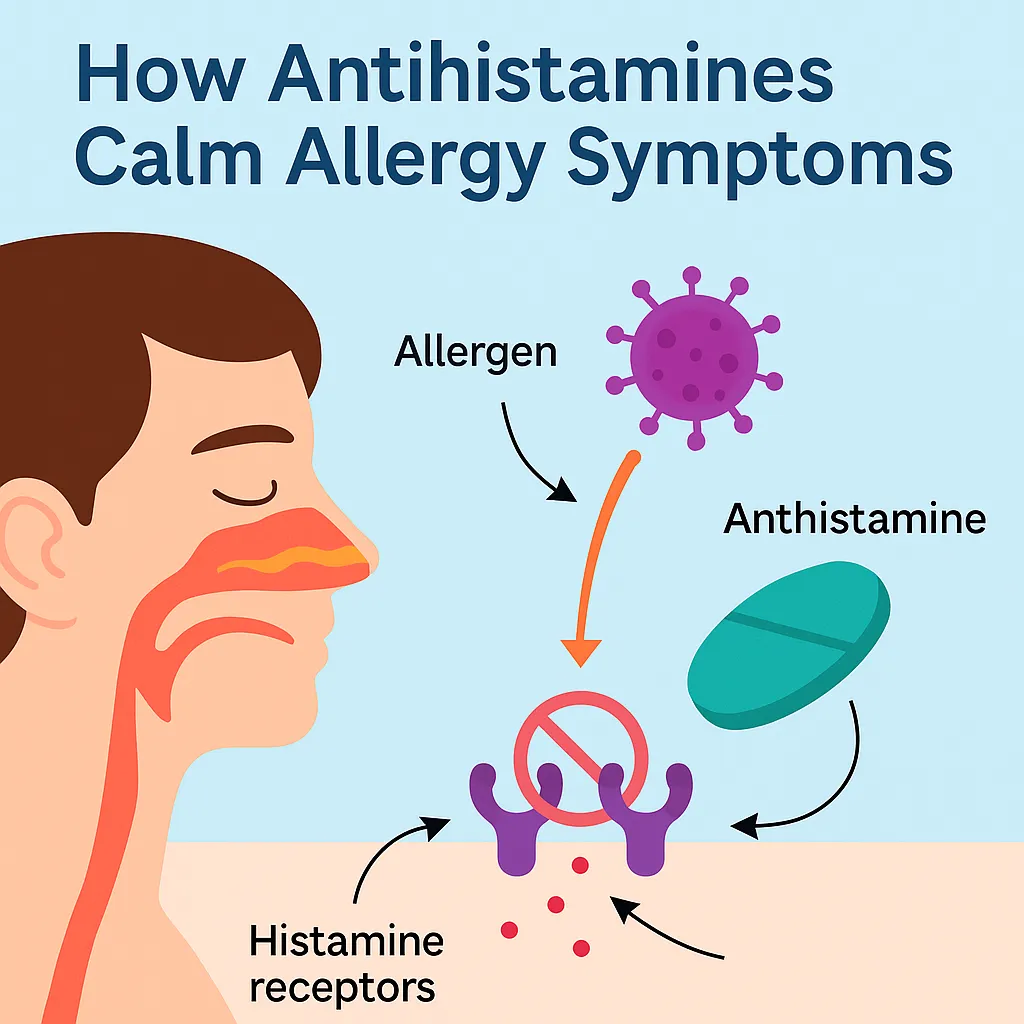 how antihistamines block allergy symptoms