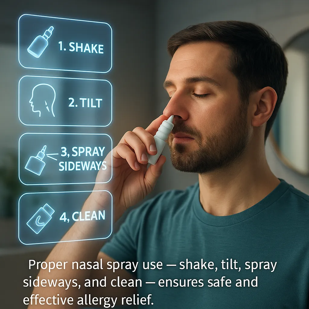 how to use a nasal steroid spray safely