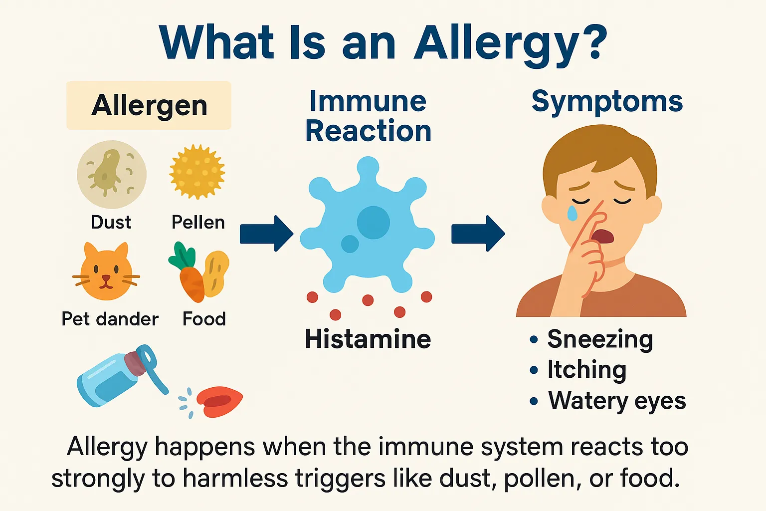 what happens in the body during an allergy reaction