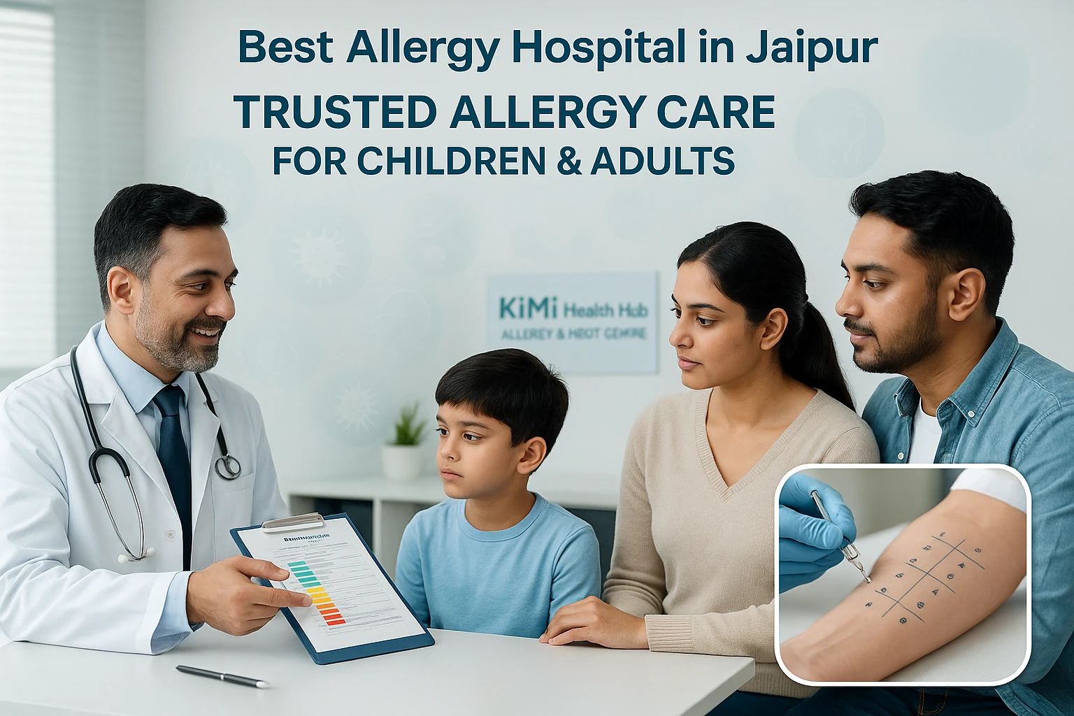 Best allergy hospital in Jaipur with Skin Prick Test and long-term allergy treatment at KiMi Health Hub Allergy & HBOT Centre